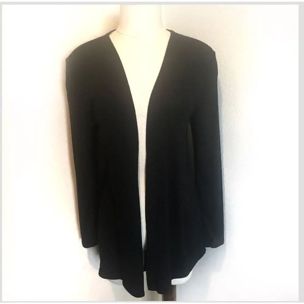 Painted Threads Long Black Cardigan - Picture 1 of 8
